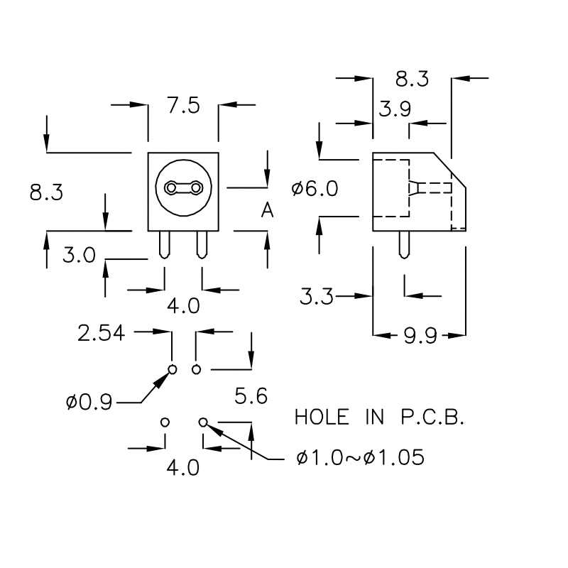 LED Lens Holder LS-LH5-4MT